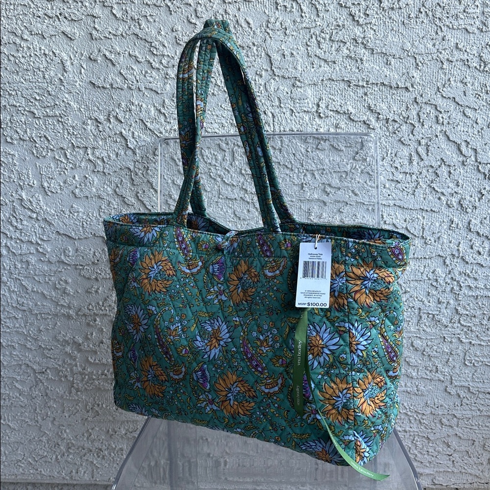 VERA BRADLEY Hathaway Tote 50299-20256 Gemstone Paisley-brand new, never used. - Picture 4 of 14